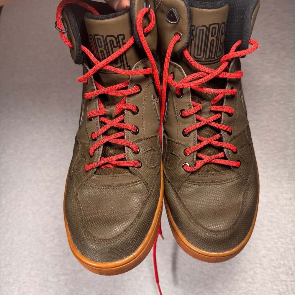Nike Son of Force Mid Winter Size 11.5 Dark Loden Green High Top Sneakers